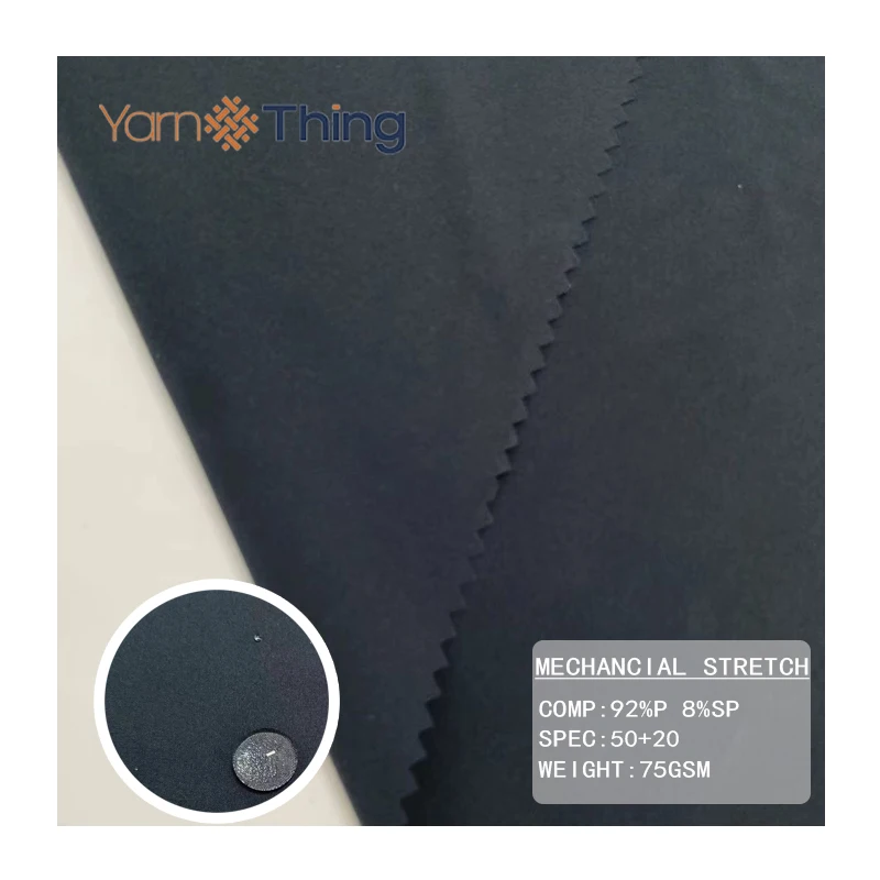2024 New design 92%Polyester 8%Spandex 50D Waterproof 4 Way Spandex stretch fabric for sport garment
