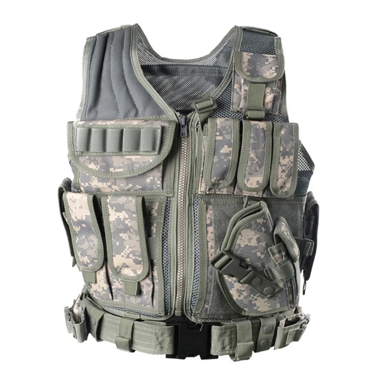 Outdoor Equipment Mesh Stab Proof Breathable Vest Security Training Adjustable Tactical Combat Vest Durable Nylon Vest