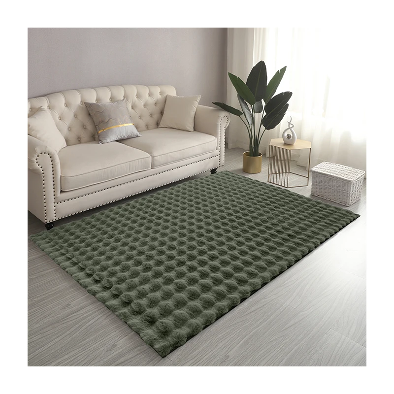 Luxury nice home decor faux rabbit fur carpet 3d faux fur rug fluffy rugs carpets tapete tapis