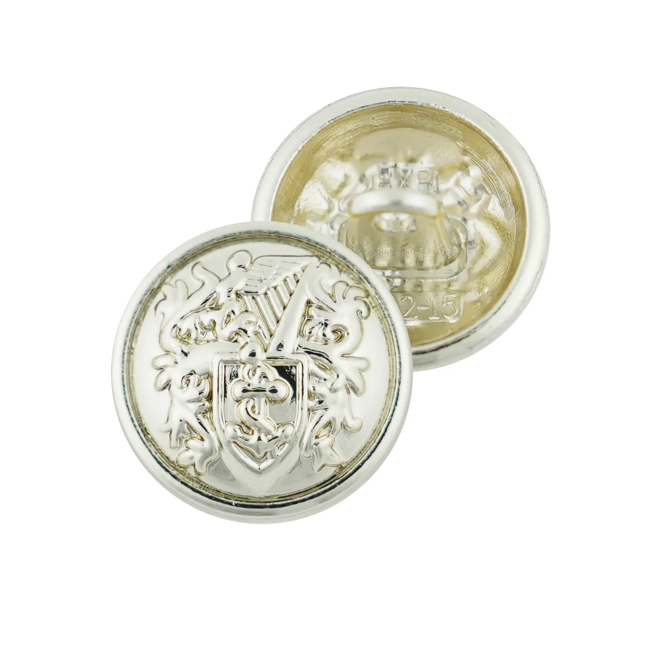 Jinyi Button Factory New Engraved Custom Brand Logo Pattern Design Zinc Alloy Clothes Coat Button Metal Shank Button