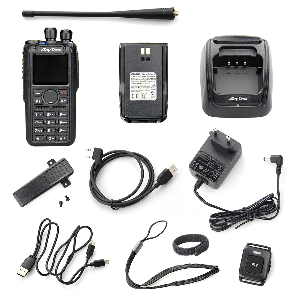 Двухдиапазонный цифровой двухсторонняя радиоустановка Anytone AT-D878UV плюс с 200000 контакты DMR радиолюбителей
