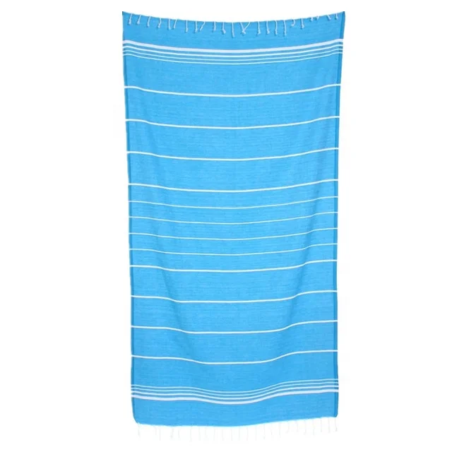 
100% cotton adult family towel Turkish beach towel striped with fringe hotel towel 