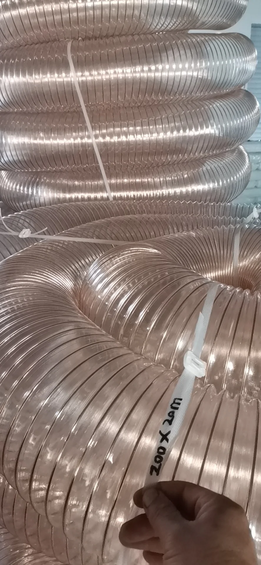 Hicas PU tube plastic pipes for dust collector