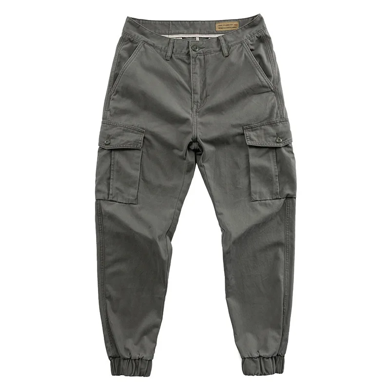 Wholesale High Quality Utility Multi Pocket Trousers Cotton Custom Logo Men Cargo Pants