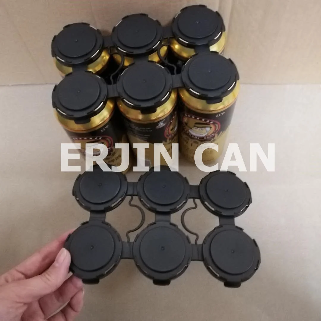 custom 4 pack 6 Pack six pack Plastic beverage can Holder portable aluminum Beer Can Carrier