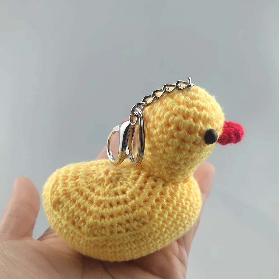 Custom Cute Wool Knitted Animal Toys for Children Christmas Gifts Handmade Knitting Amigurumi Crochet Keychain Bunny Dog Dolls