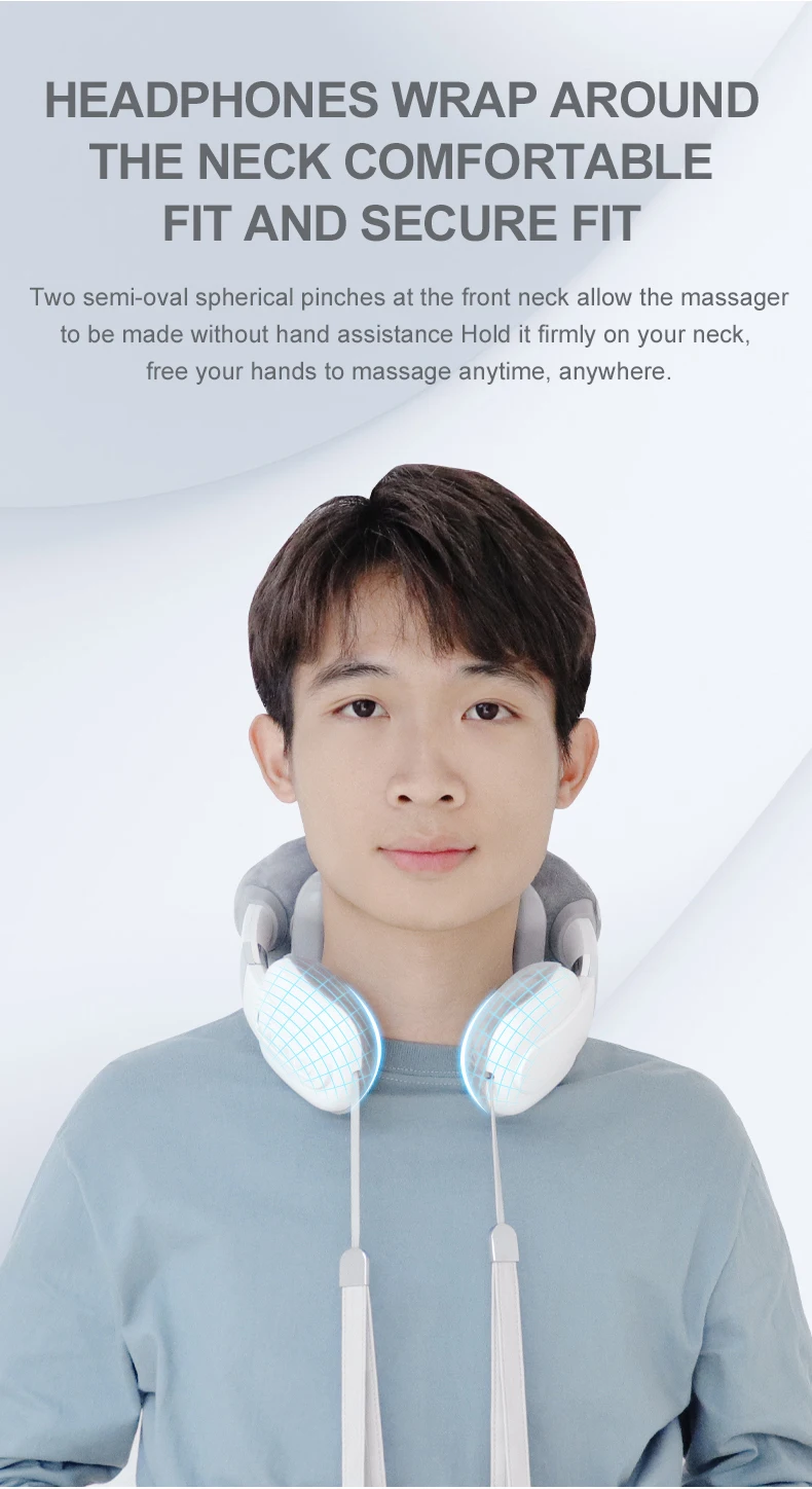 Phenitech Shiatsu Neck Massager with Heat, Portable Neck Massager for Fatigue Relief Deep Tissue