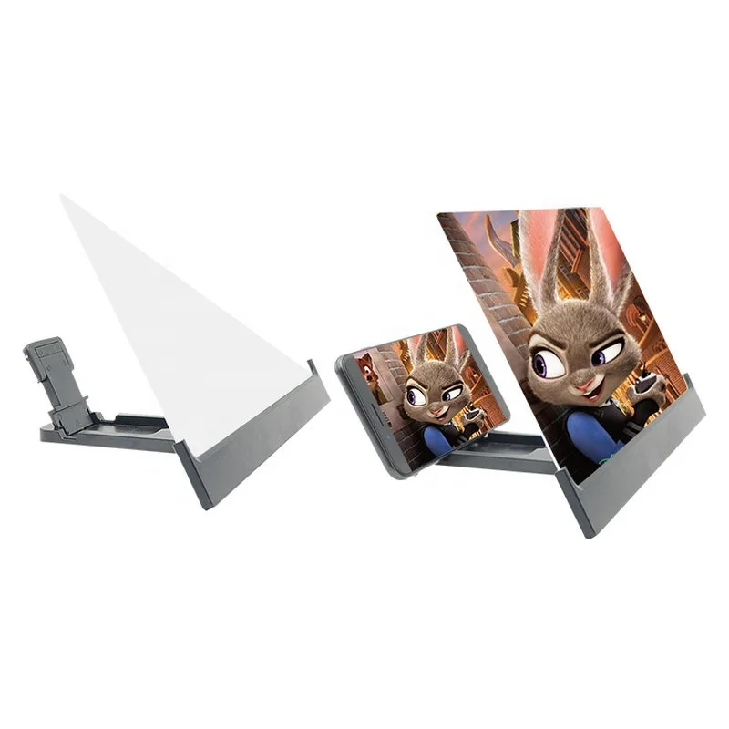 Amazon Hot Sell 12 Inch 3D High Definition Folding Video Screen Amplifier Phone Magnifier Smart Cellphone Stand Holder Bracket