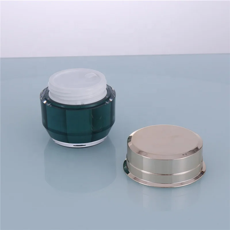 Emerald Green 4 oz Cosmetic Bottle Luxury Cosmetic Plastic Cream Jar