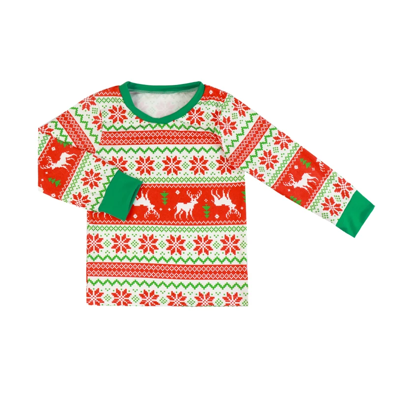 Customized Accept Little Girl Casual Pajamas Sets Autumn Winter Christmas Baby Boys Two-Pieces Sets Pajamas Wear