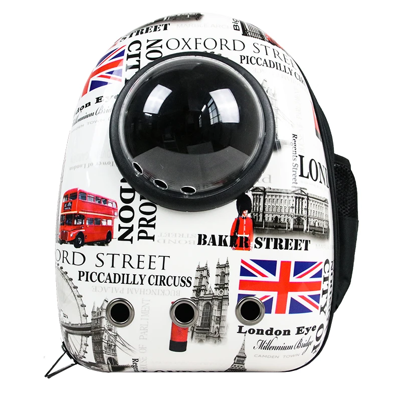 Portable Cat Bag Double Shoulder Pet Space Bag Breathable Transparent Backpack For Pets