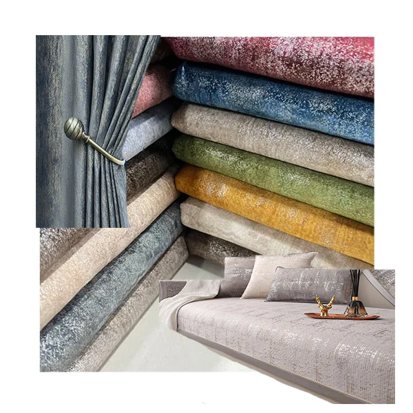 New Bronzing 100% polyester curtain cloth fabrics curtains furniture fabric