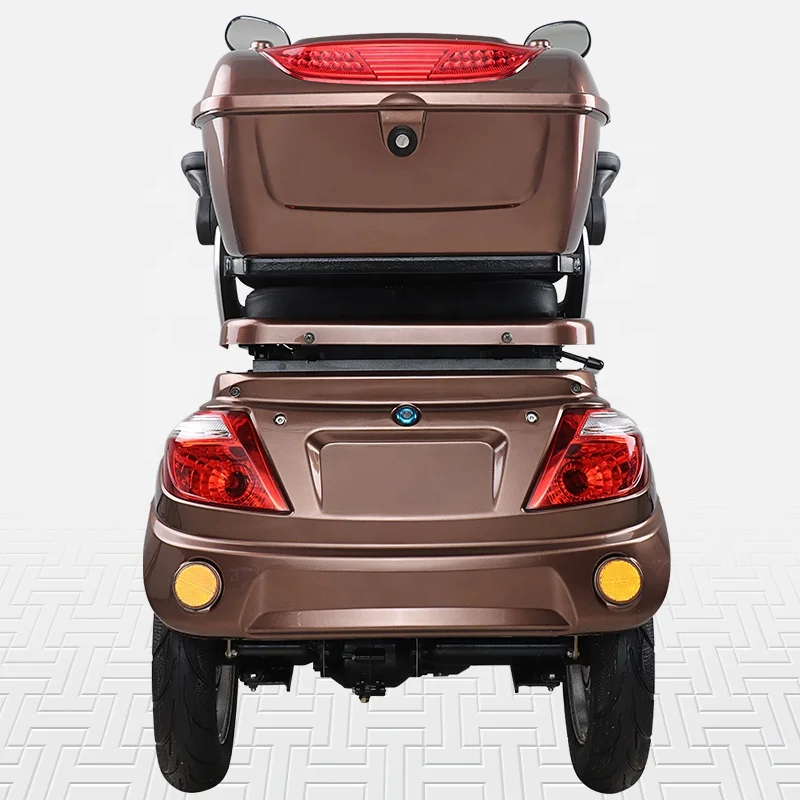  T408-1 500W/1000W 3 Wheel Electric Mobility Scooter E-trike Tricycle with Big Rear Box for