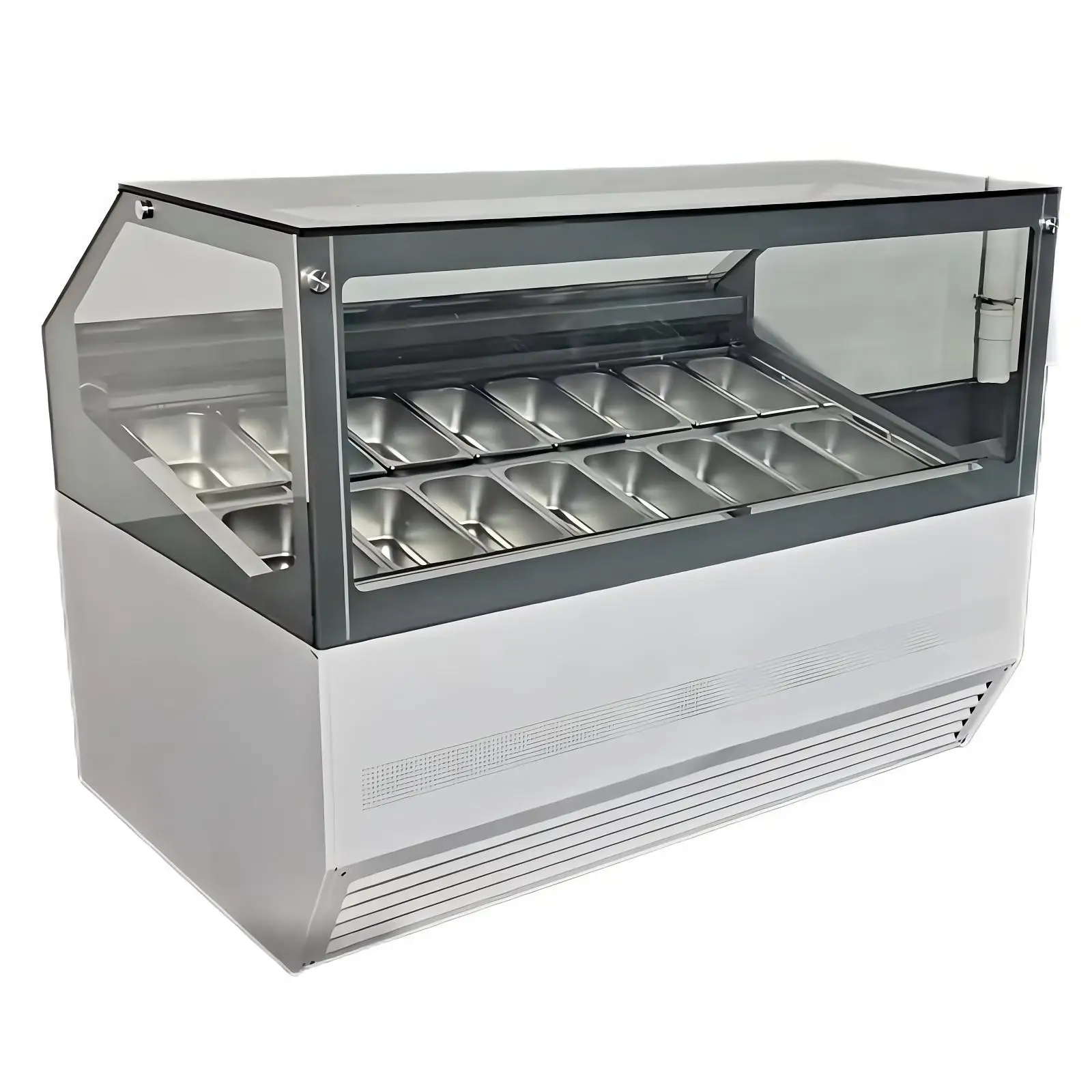 DSCF-1500A Electric Upright Freezer with LED Light for Displaying in Cool Climates Refrigeration Equipment for Ice Cream Shops