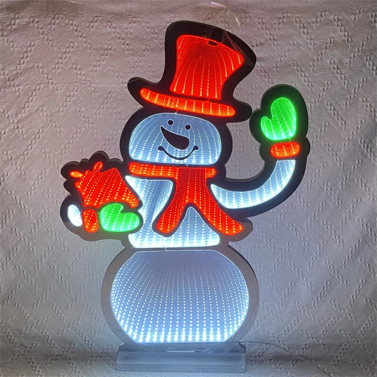 Hot Sale Commercial Neon Sign 3D Infinity Mirror Christmas Led Neon Sign For Shop Party Creative Neon Signs Custom