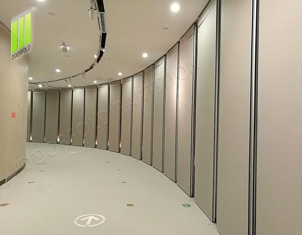 curve  movable partition wall for  museum  arc sliding wall partition wall for art gallery camber sliding doors