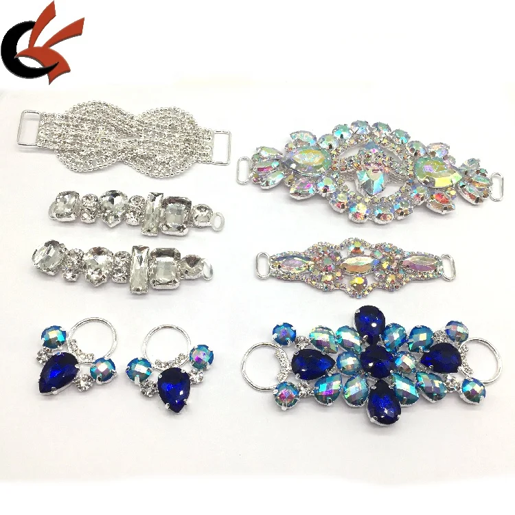 Bikini Supplier 2021 Swimsuit Wholesale Charm Metal Buckle Crystal Rhinestone Bikini Swimwear Connectors