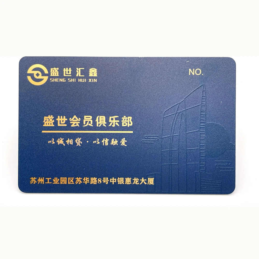 Print high-quality VIP club membership card, black embossed business card  PVC plastic customized business card business
