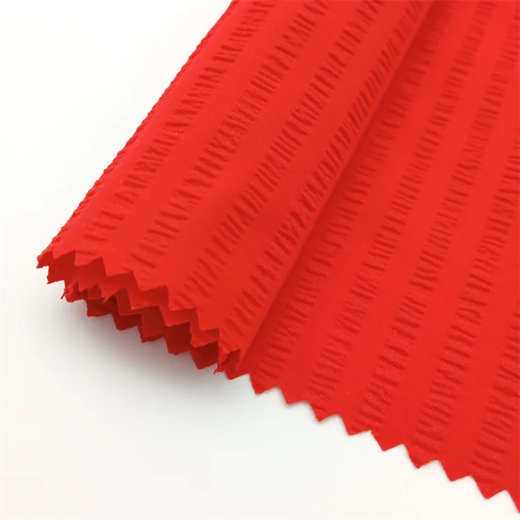 Dry quick T800 100%polyester 50D pearl elastic  4-stretch seersucker large seersucker fabric