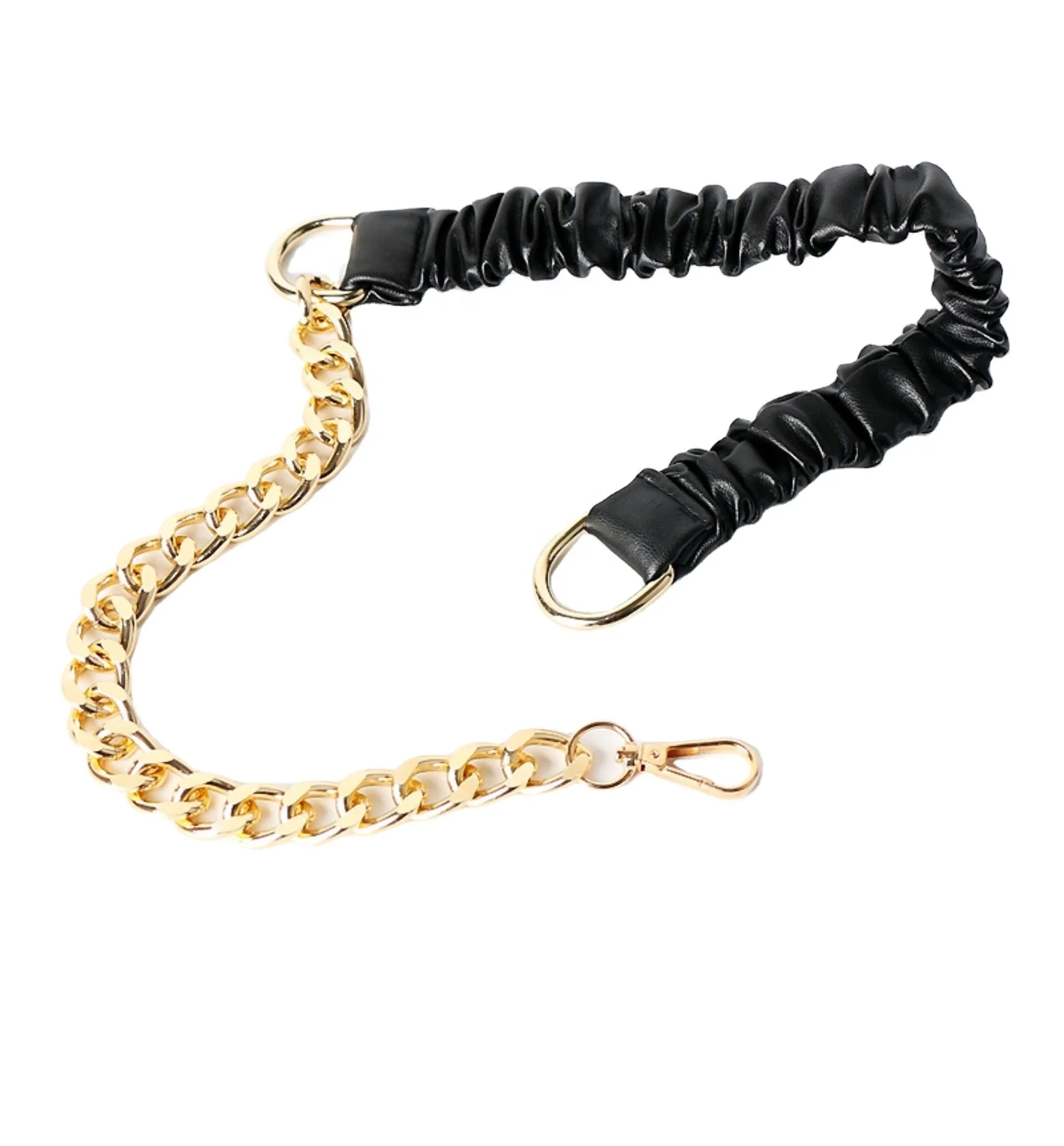 Плиссированная мягкая кожа металлическая цепочка пояс женский аксессуар для пальто юбки Эластичная цепочка на талию