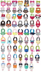 lovely animal design baby cotton bibs