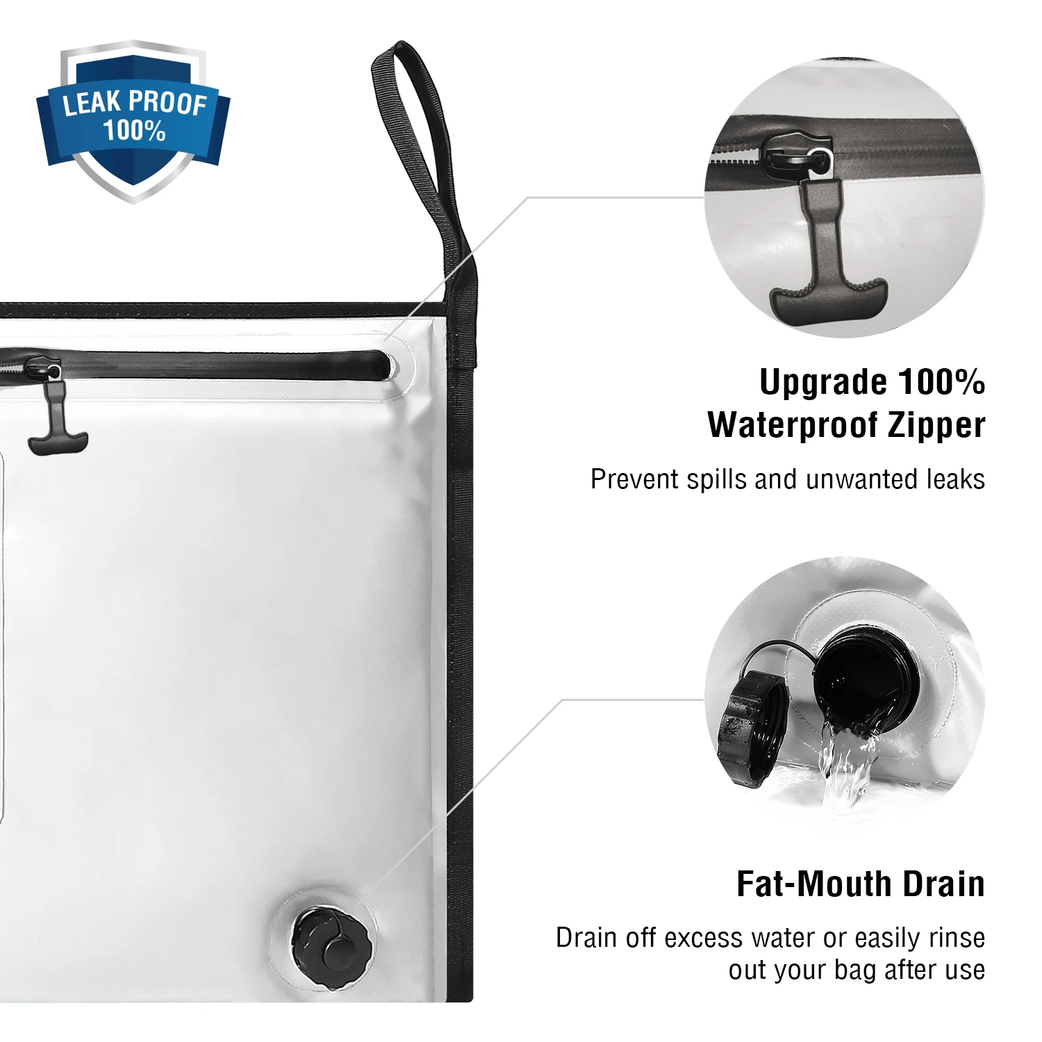 Buffalo Gear Insulated Fish Cooler Bag 48*18in waterproof zip Fishing kill Keep Ice Cold Fresh Portable Custom Fish Cooler Bag