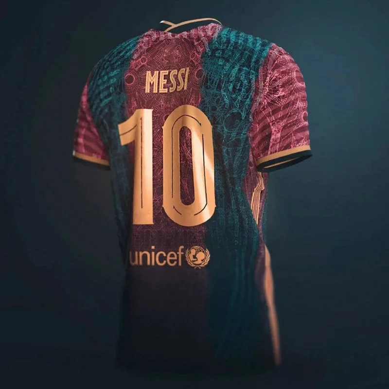 Custom printed sports t-shirt football jersey Barcelona tshirt 100% polyester world cup t shirt wholesale