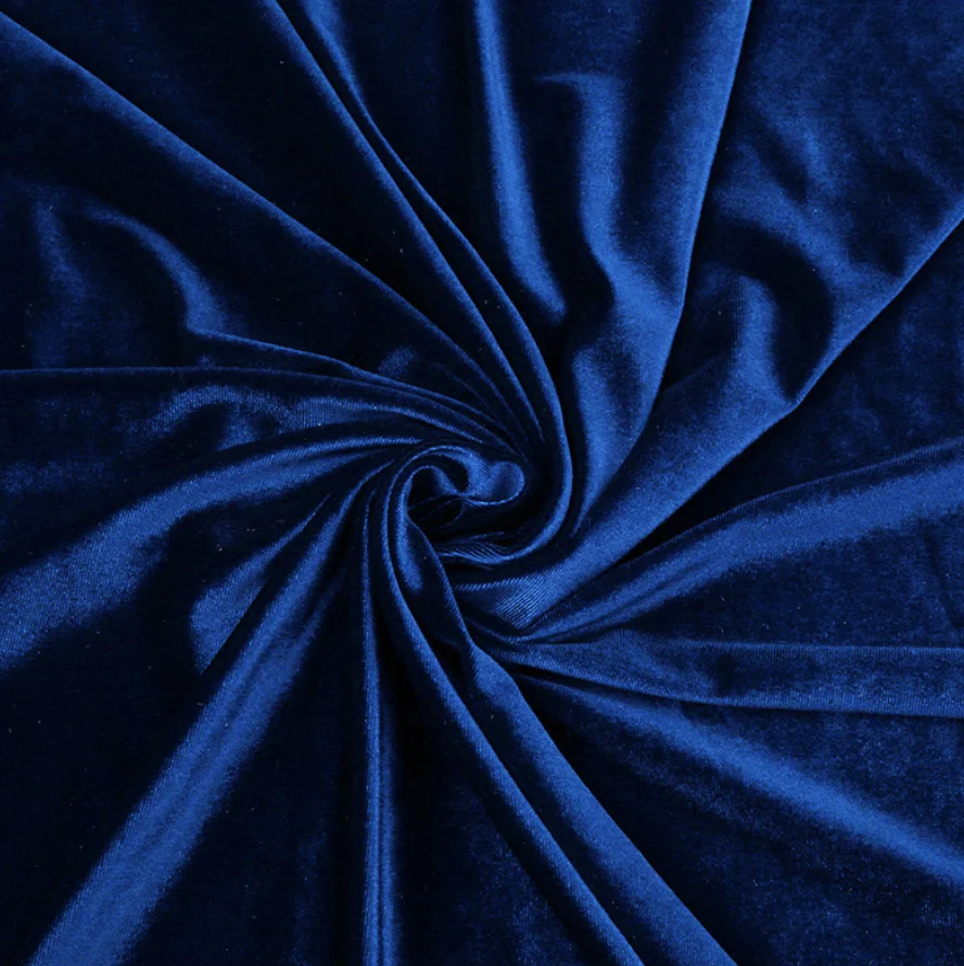 Soft  custom dress textiles shiny spandex fabric ice ks velvet fabrics dress tecido veludo velour shiny fabric