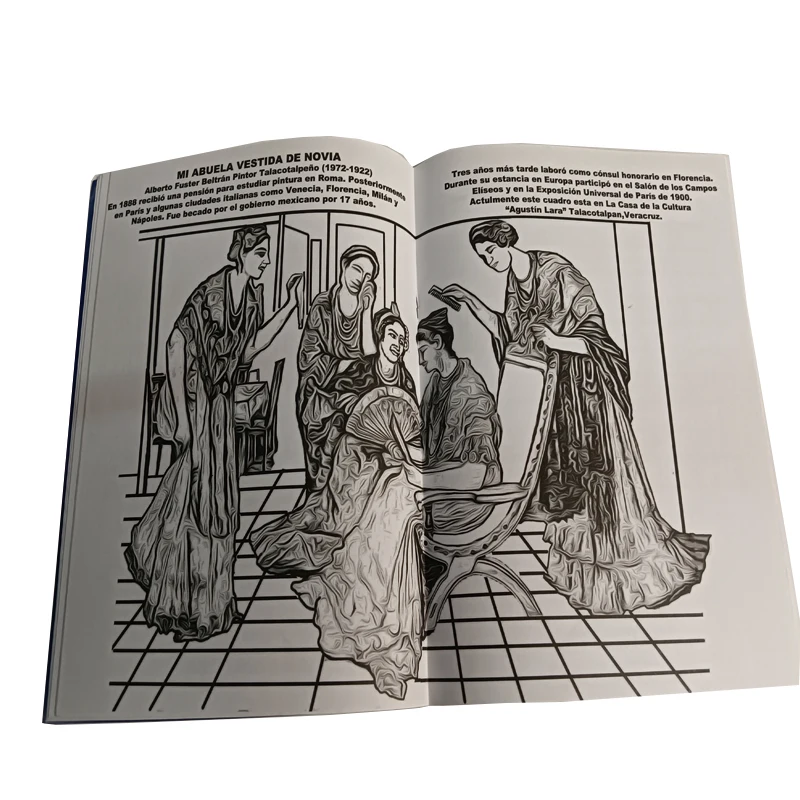 Историческая и культурная информация о жемчужине Sotavento книжка-раскраска в мягкой обложке на испанском английском языке с пользовательской печатью