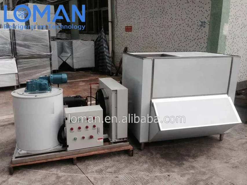 mini flake ice machine for fish seafood 1t 2t 3t