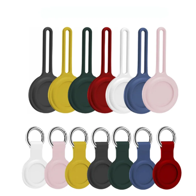 
Custom made various colors silicone protective airtag case keychain 