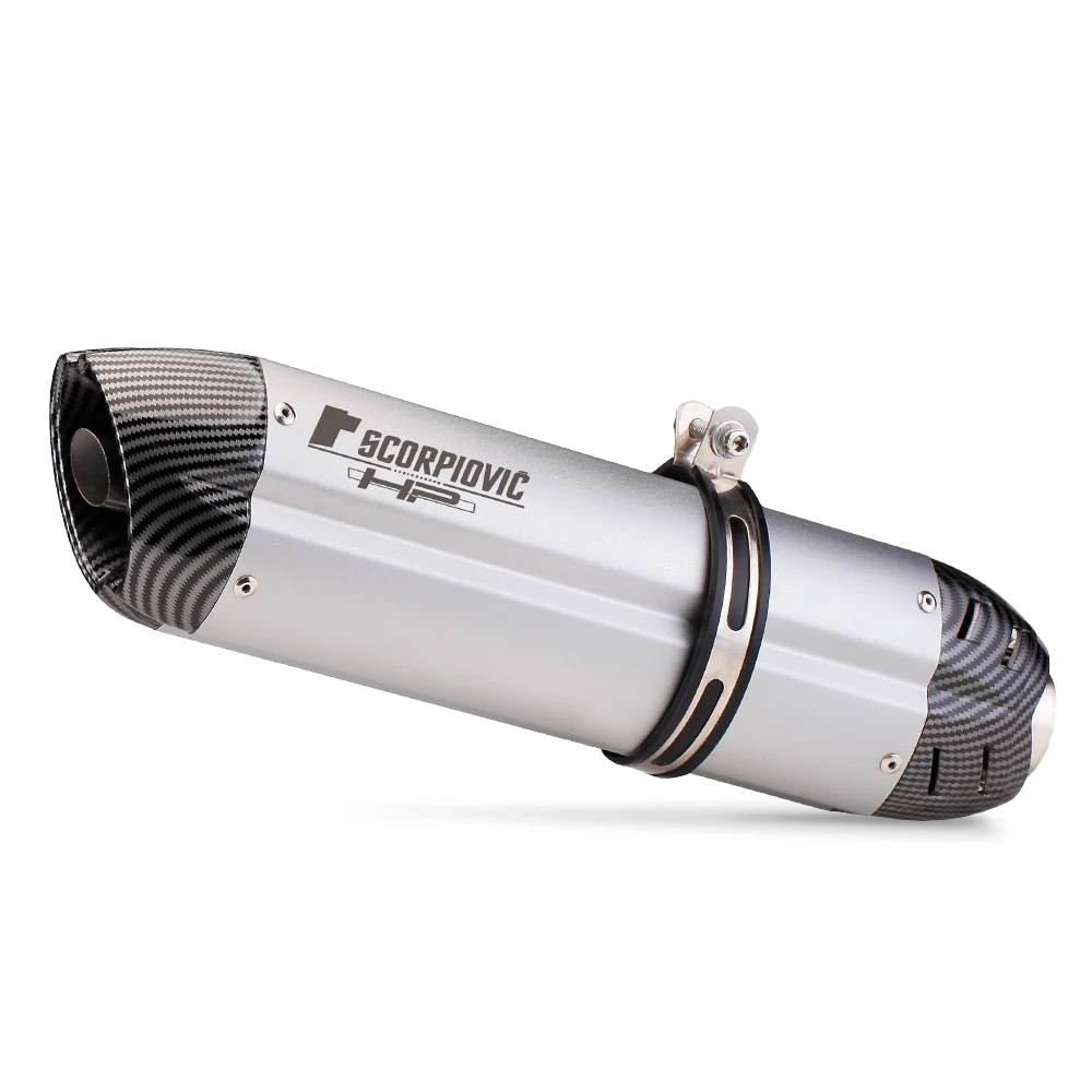 Universal 51MM Motorcycle Exhaust Muffler Pipe Escape moto mivv for kawasaki er6n sv650 crf 230 Z800 R1 cb650f cbr250r 470mm