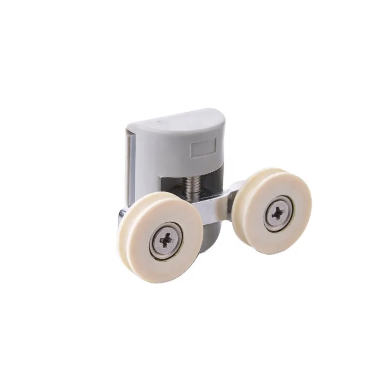 Хорошо-образные «Большое горлышко» Пластиковые Двойные ролики для душевой двери шарикоподшипники шкив колеса