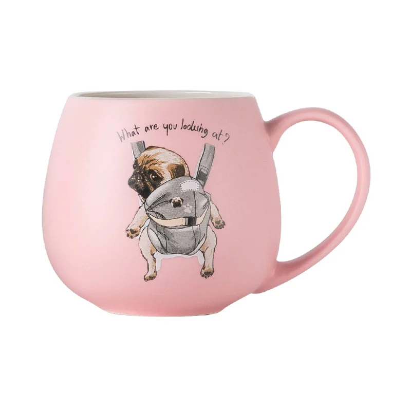 Excellent Quality Dog Decal Disposable Ceramic Coffee Cups Mugs