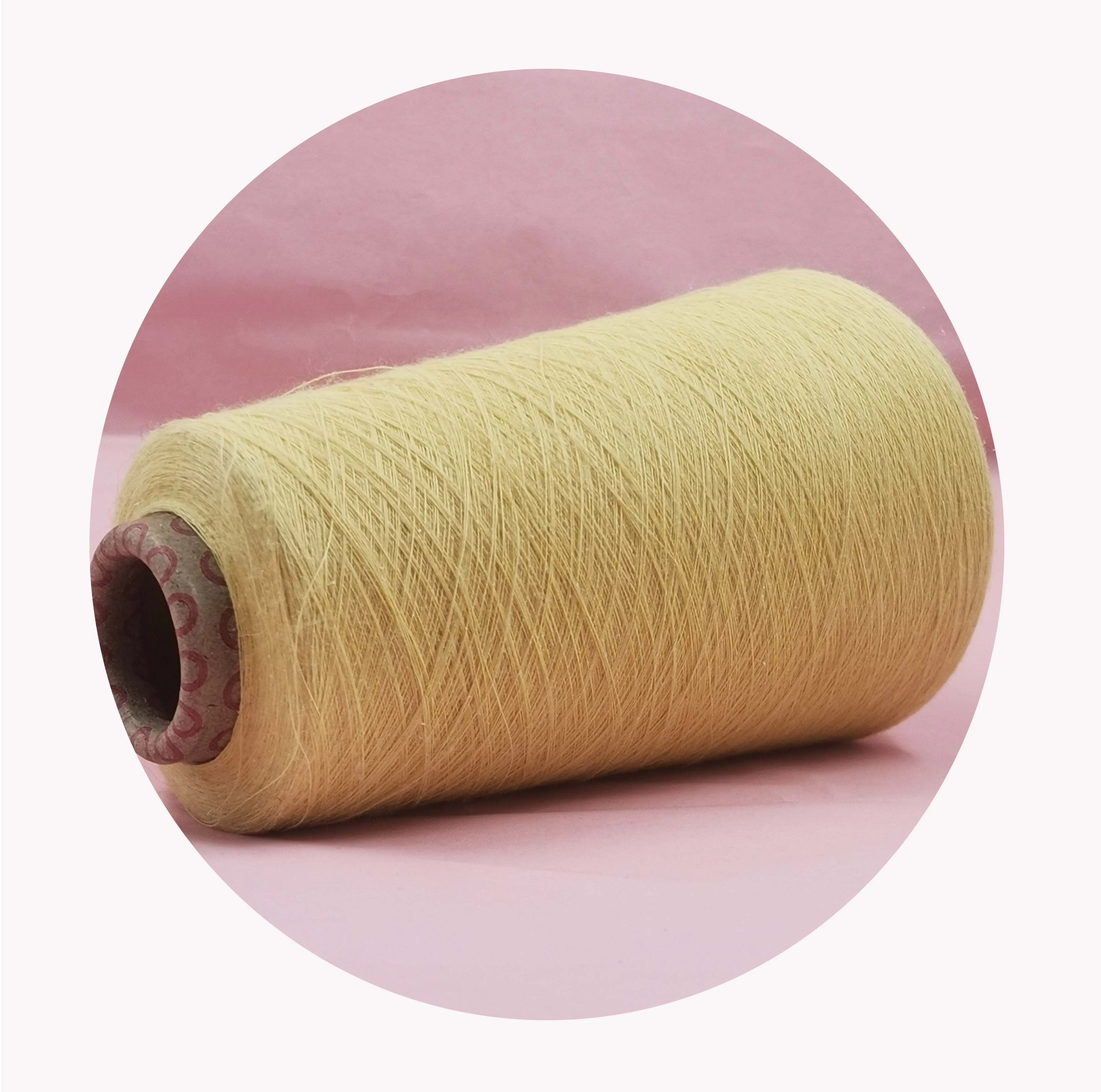 Excellent quality and ring spun dyed weaving and knitting para aramid spun yarn Ne30s