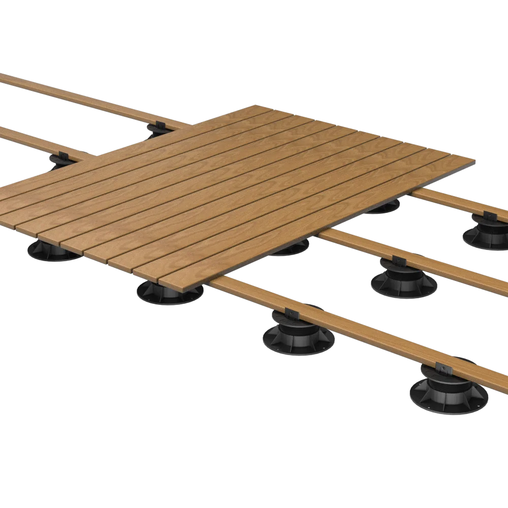 wooden deck system Adjustable decking tile supports raised floor system joist outdoor timber plastic floor pedestal
