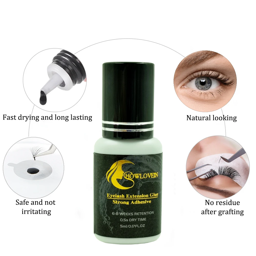 0.3 Second Lashes Strong Glue Fast Dry Eyelash Extension Glue Adhesive Waterproof Eyelash Glue