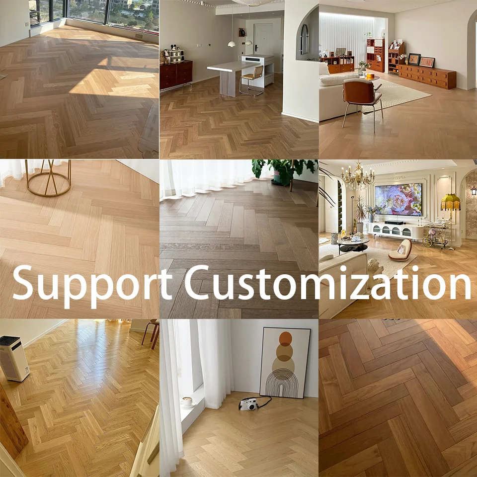 Apolloxy engineered oak timber flooring Hardwood Chevron Flooring Oak Solid Wood Flooring