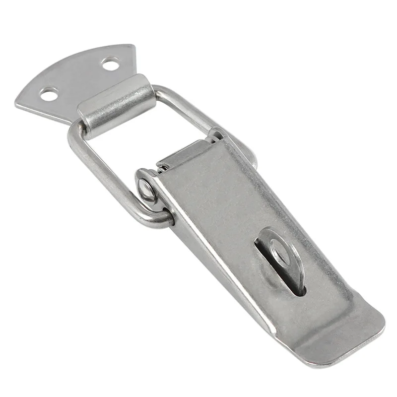 OEM ODM 304 stainless steel duckbill spring buckle toolbox lock wooden box metal lock wooden box