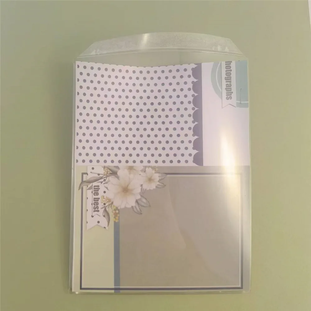 full front shaker pouches clear pet acetate sheet shaker cover for crafts and flat shaker card