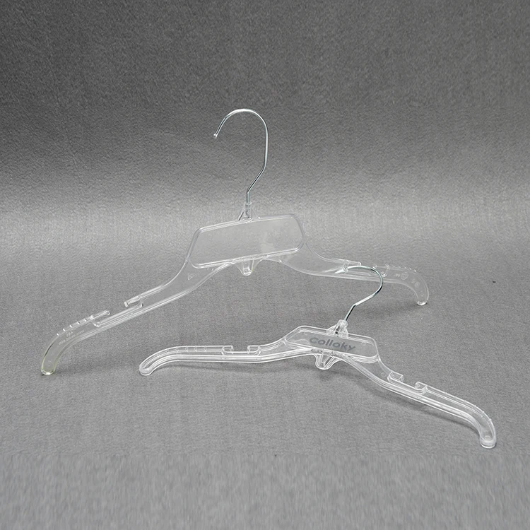 Custom Dress Display Plastic Transparent Clear Coat Hanger For Clothing Store