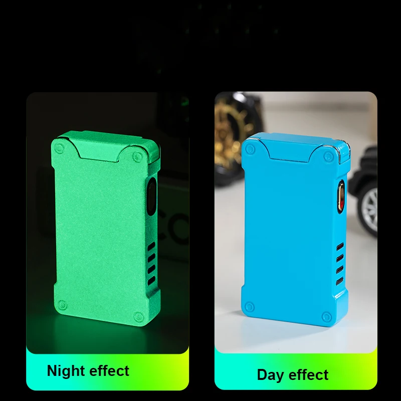 Luminous Projection Romantic Personality Double Arc Windproof Lighter Buzz Light Year Crayon Shin-chan Usb Lighter