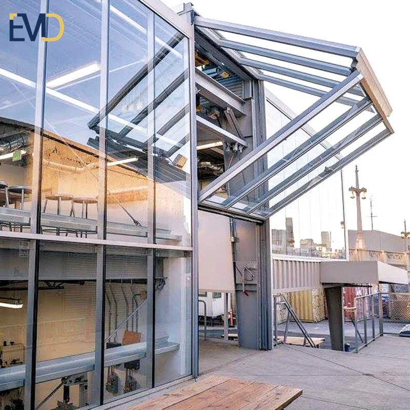 High quality customized aluminium full height vertical folding garage doors