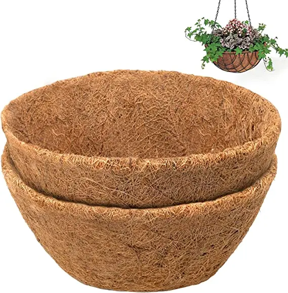 2023 New Desgin Degradable Round Seeding Germination Coconut Coir Pots Coco Baskets For Plants
