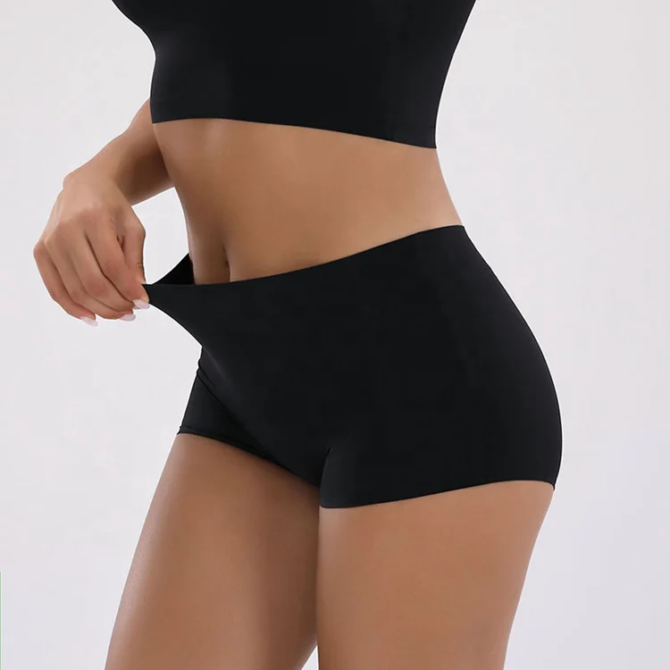 Smart Antibacterial Deodorizing  mid waist women custom boxer underwear Seamless  boyshort panties