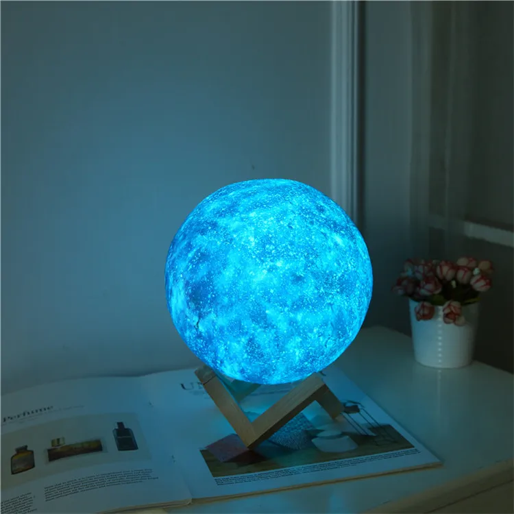 Hot Sell New Arrival 3D Cool Moon Warm Night Light Lamp Humidifier in Bedroom Study Room Decoration Baby Love