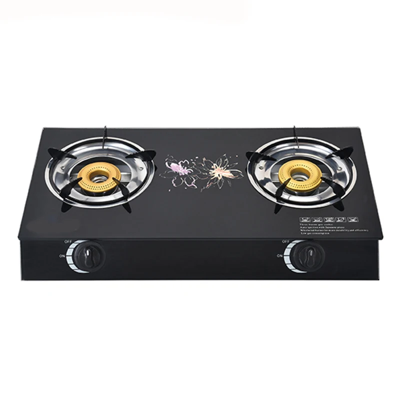 Home kitchen cooking appliance best price 2 burner  commercial built-in flip-open gas stove gas cooker