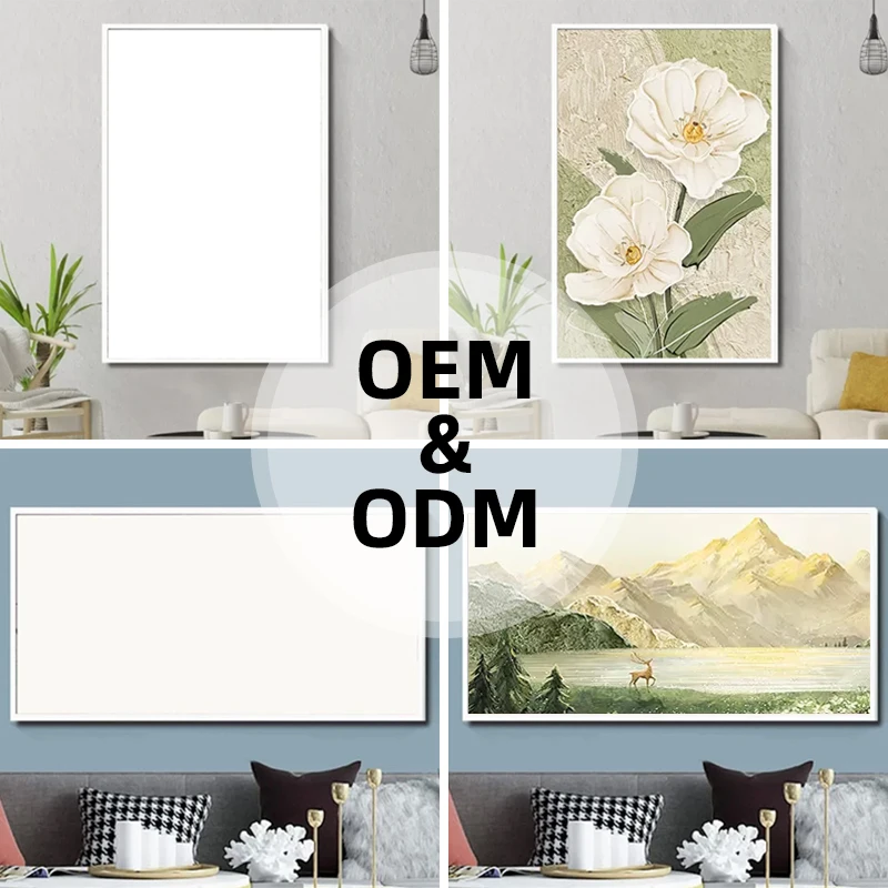 Graphene infrared carbon crystal flat panel heater indoor far infrared decorative painting heating plate heater