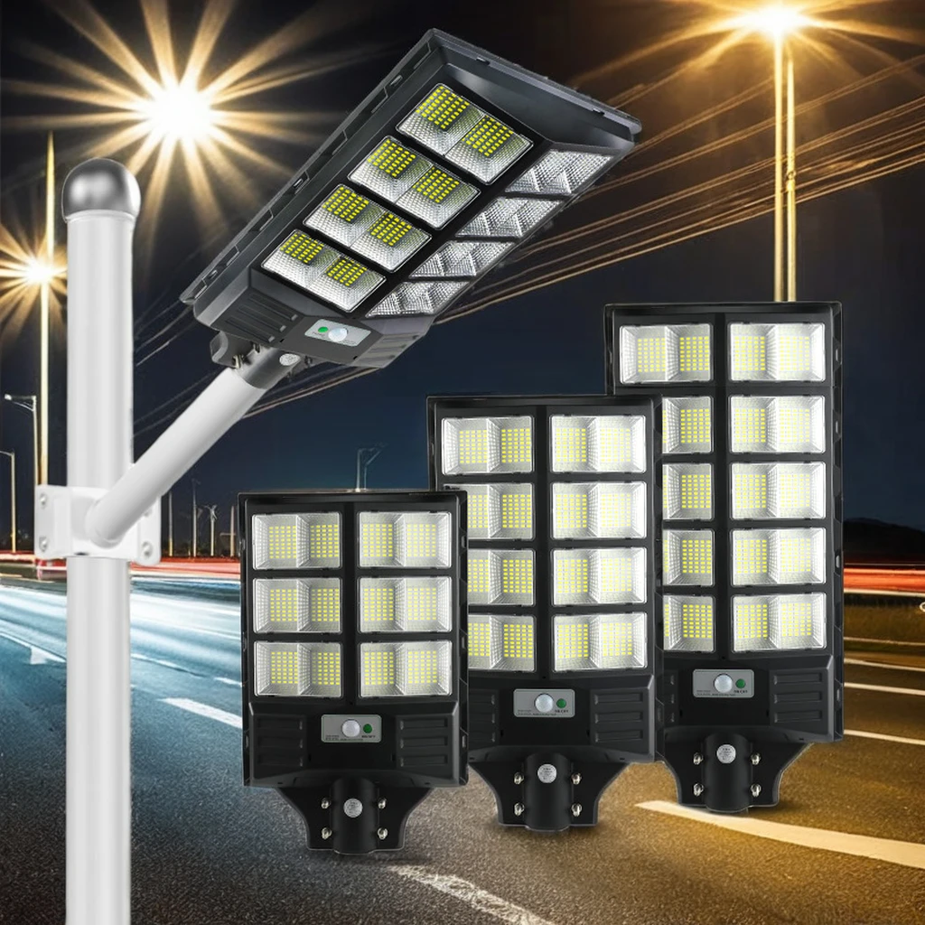 solar street light complete set solar street light external liFePo4 lithium battery under the solar panel