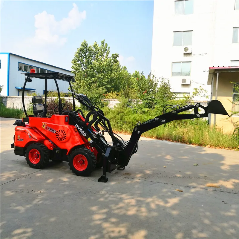 DY620 mini articulated wheel loader with many attachments